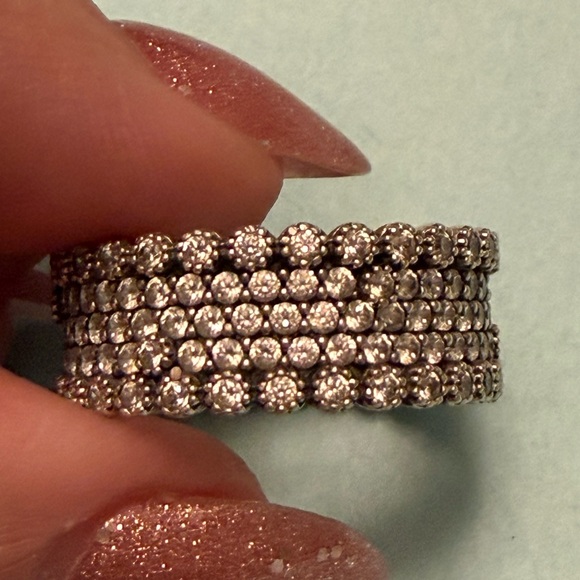 Pandora Pave Band sz 58 - Picture 4 of 5